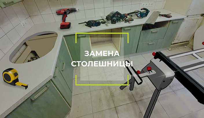 Ремонт кухни на дому в Москве и области: замена столешницы, фасадов, фурнитуры
